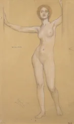 Aurora - Estudo para os Portões do Amanhecer (giz no papel)